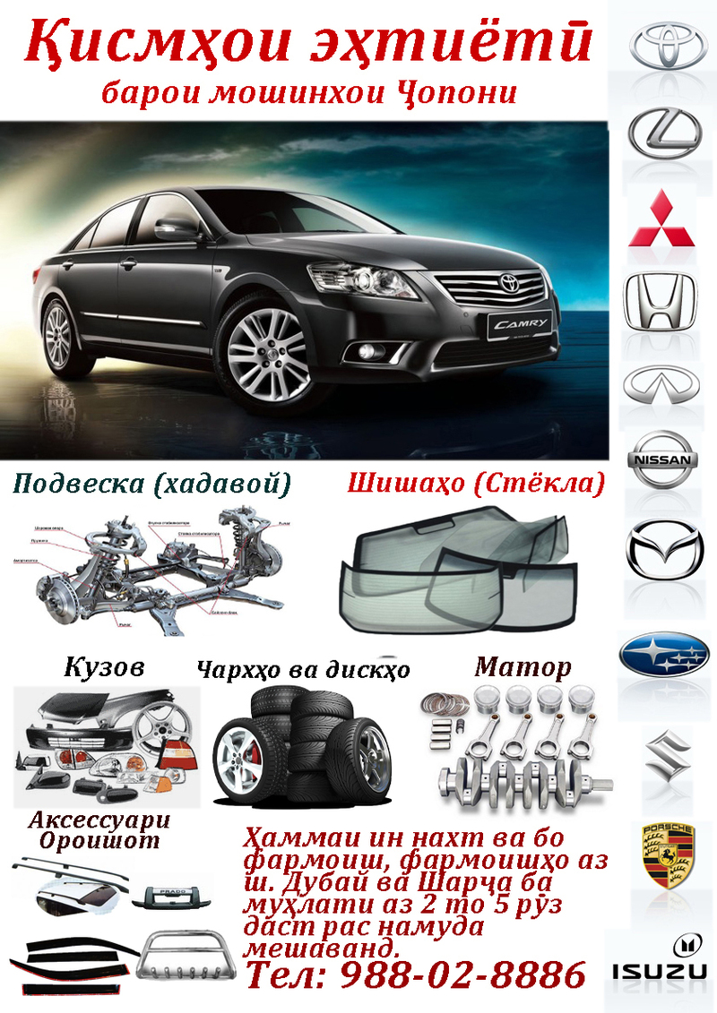 Продам: Автозапчасти для японских машин - Купить: Автозапчасти для японских  машин, Душанбе - Продажа: Автозапчасти Душанбе - 1250472